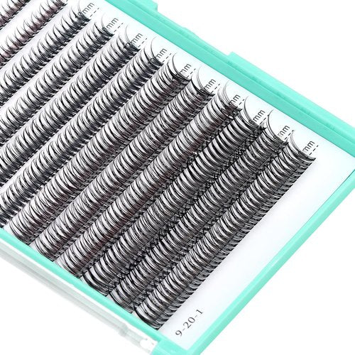 BODERMINCER 8-16mm to Choose Fish Tail Design 120pcs Thickness 0.1mm C Curl 12 Root Women Lady Individual Black False Eyelash Cluster Eye Lashes Extension Tools (8-10-12-14-16mm MIX)