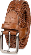Tommy Bahama Men's Braided Leather Belt - Fully Adjustable Comfort Design for Everyday Wear