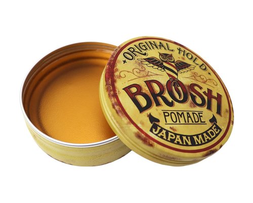 BROSH Original Pomade - Strong Hold & Classic Shine | Lightweight Water-Based Hair Styling Cream, 1.4 Oz