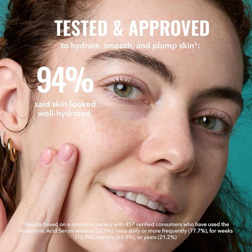 Good Molecules Hyaluronic Acid Serum - Ultra Hydrating 1% Formula for Plumper Skin | Non-Greasy Facial Moisturizer