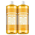 Dr. Bronner's Pure-Castile Liquid Soap - Citrus Scent, 32oz, 2-Pack | 18-in-1 Uses, Vegan & Organic