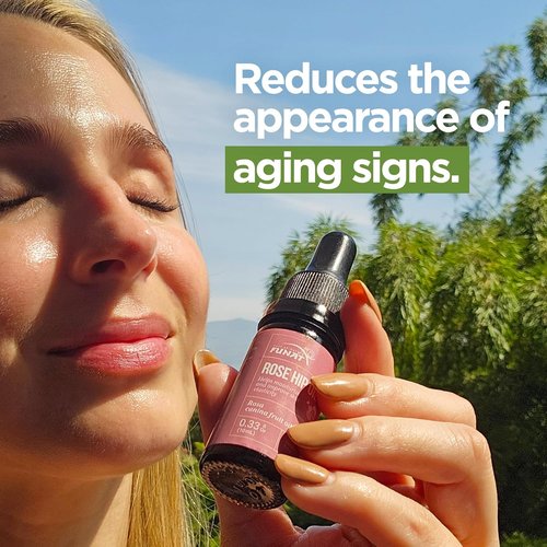 FUNAT 100% Pure Rosehip Oil - Nourishing Facial & Skin Moisturizer - 0.3 FL OZ
