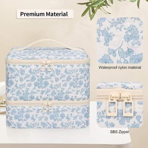 Skiennix Nail Polish Organizer Bag - Holds 30+ Bottles | UV Nail Lamp & Gel Polish Travel Storage for Manicurists