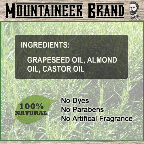 Mountaineer Brand Natural Unscented Beard Oil - Hydrates & Softens for Beard Growth | 2oz Made in West Virginia