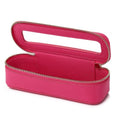Pinkmik Makeup Brush Case Clear Travel Cosmetic & Toiletry Bag Slim Makeup Bag with Zipper Small Purse Organizer Car Essential Bag for Women (X/Fuxia, SLIM-3)