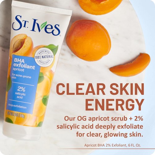 St. Ives Acne Control Face Scrub - Deep Exfoliator with Salicylic Acid for Radiant Skin | 6 oz, 4 Pack
