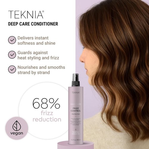 LAKMÉ Teknia Frizz Control Protector - Anti-Frizz Heat Protection Spray for Curly Hair | 10.2 Fl Oz