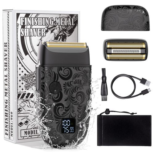 Bestauty Electric Foil Shaver for Men, Travel Razor with Enhanced Triple Head [Ultra-Close Shave], Wet & Dry Beard Shaver, Rechargeable and Cordless Bald Head Shaver, Gifts for Men Father's Day Gift