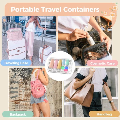 19 Packs Travel Bottles for Toiletries, Silicone Travel Size Toiletries, TSA Approved Travel Essentials, Leak Proof Travel Size Containers for Shampoo Conditioner Lotion