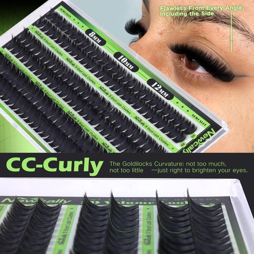 Fluffy Lash Clusters 8-12MM Short Cluster Eyelash Extensions Wispy Eyelash Clusters Thick Volume DIY Lash Extension Eye Lash Clusters Individual Lashes Cluster Lashes by Newcally
