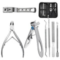 MAVIÉ Ingrown Toenail Clippers for Seniors Thick Toenails, 7 Pcs Heavy Duty Large Pedicure Toe Nail Clipper Set with Wide Opening, Includes Nail Cutter, File, Lifter, Cuticle Pusher, Travel Case