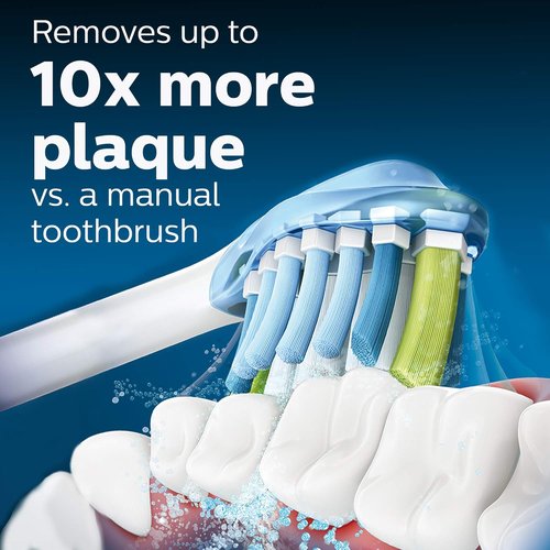 Philips Sonicare DiamondClean Replacement Toothbrush Heads - 3 White Brush Heads & C3 Premium Plaque Control - 2 White Brush Heads