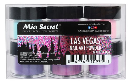 Mia Secret Nail Art LAS Vegas Acrylic Powder 6 Piece
