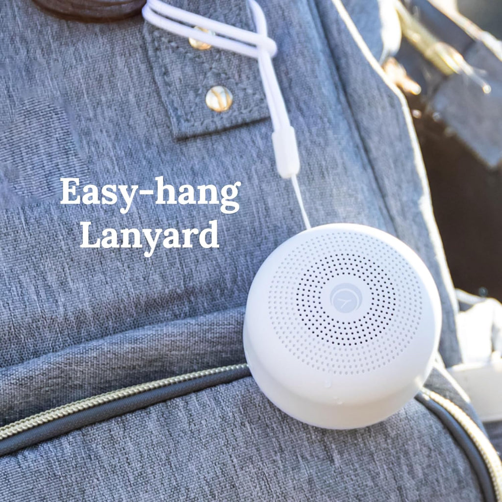 Yogasleep Travel Mini White Noise Machine - 6 Soothing Sounds, Volume Control & Dimmable Night Light