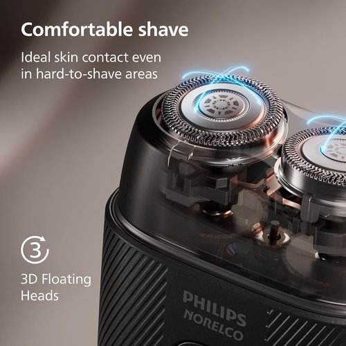 Philips Norelco Shaver 500 Series - Compact Electric Shaver with Lift & Cut System, Steel Blades, Wet & Dry Use, Travel Case