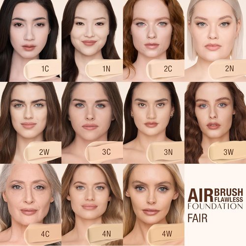 Charlotte Tilbury Airbrush Flawless Matte Foundation - Full Coverage Liquid Makeup for Natural-Matte Finish | Smooths & Blurs Pores, Waterproof