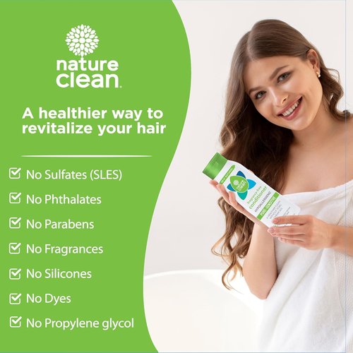 Nature Clean Unscented Hair Conditioner - Hypoallergenic & Sulfate Free, Gentle for Sensitive Scalp | 10 oz/300 ml