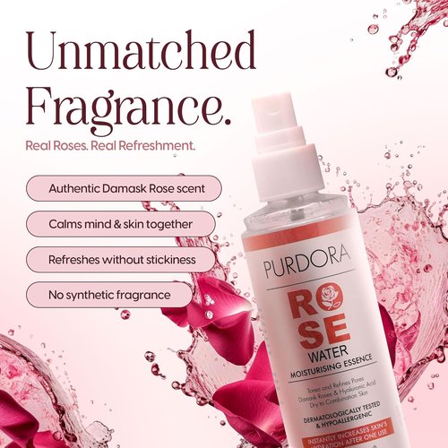 **Regine Switzerland Rosewater Facial Mist - Refreshing Toner for Glowing Skin | Organic & Alcohol-Free, 4.05 Fl Oz**