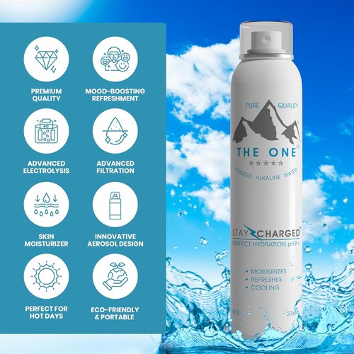 THE ONE Ionized Alkaline Water - Pure Hydration Mist | Refreshing Alkaline pH for Face & Body