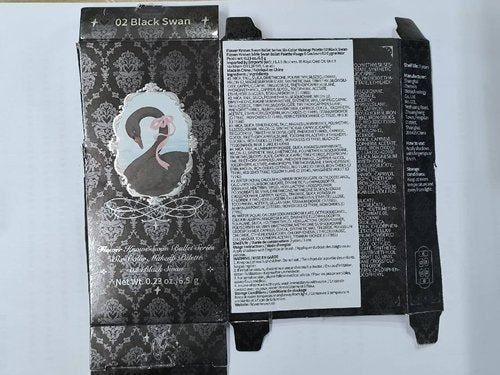 Flower Knows Swan Ballet Six-Color Makeup Palette,Black Red Face Makeup Palette with 4 Matte + 2 Shimmer Shades,Blendable Smooth Cute Make Up,0.23 Oz(02 Black Swan)