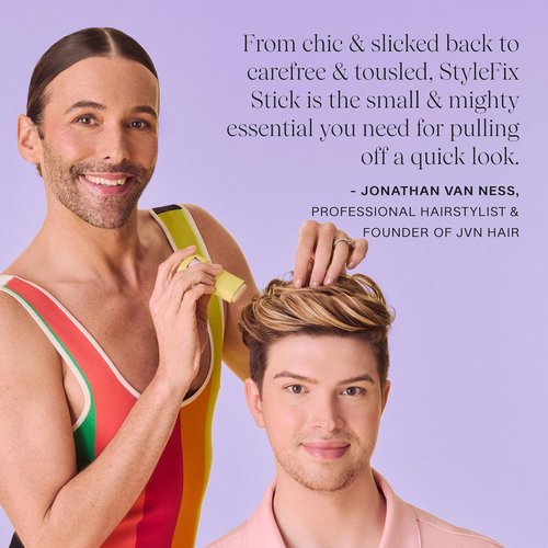 JVN StyleFix Hair Wax Styling Stick - 0.6 Oz | Controls Frizz & Tames Flyaways for All-Day Hold