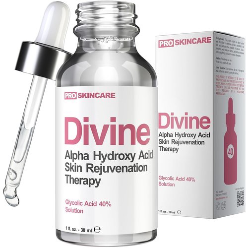 Alpha Hydroxy Acid Glycolic Acid Peel 40% - Professional Exfoliant for Acne Scars & Wrinkles