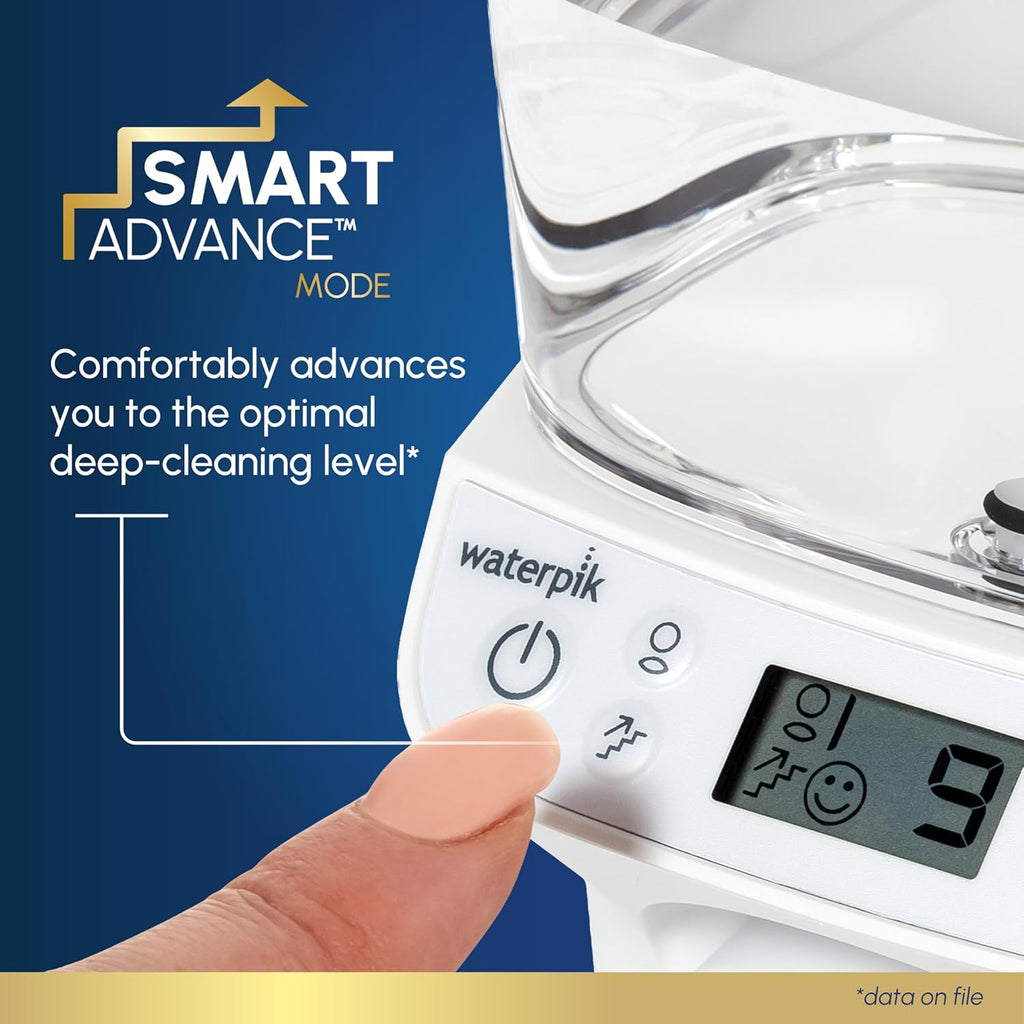 Waterpik Promax Water Flosser - SmartAdvance Mode for Gum Health | 10 Settings, 5 Tips, Compact Design