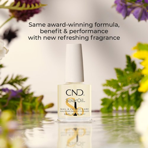 CND SolarOil Cuticle Oil,Natural Blend Of Jojoba,Vitamin E,Rice Bran and Sweet Almond Oils,Moisturizes and Conditions Skin,0.08 oz,(Pack of 2)