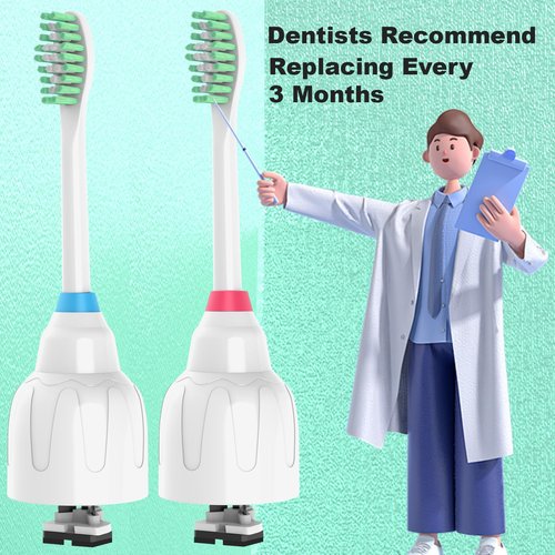 Replacement Toothbrush Heads for Philips Sonicare E Series, Compatible with Sonicare Essence Elite Advance CleanCare Screw-on Electric Toothbrush HX7022/66 HX7023/64, HX7023/30, 8 Pack