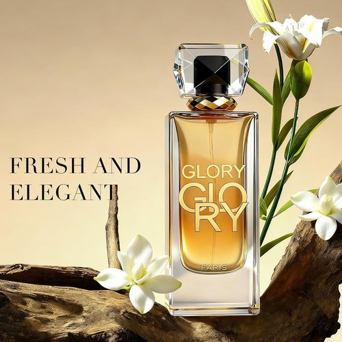 Center Glory Vanilla Cologne-Style Perfume for Women - 100ml Rum & Citrus Fragrance in Luxe Leather
