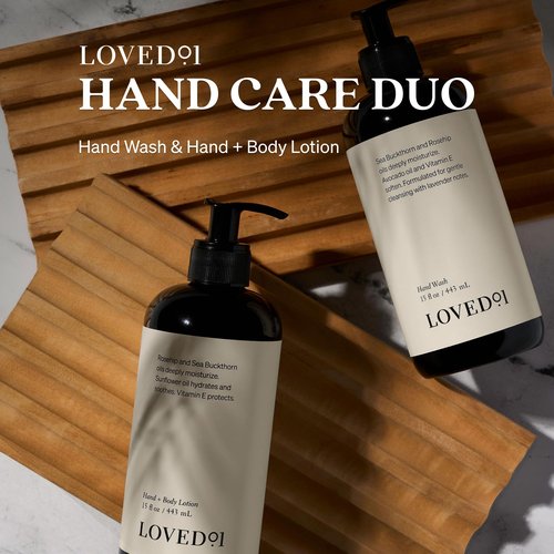 Loved01 Hand Wash, John Legend Skincare, Liquid Hand Soap, Gentle & Hydrating, Cruelty-Free, Oprah's Favorite Things, Formulated with Nourishing Oils, First Love Lavender Scent, 2-Pack 15 oz each