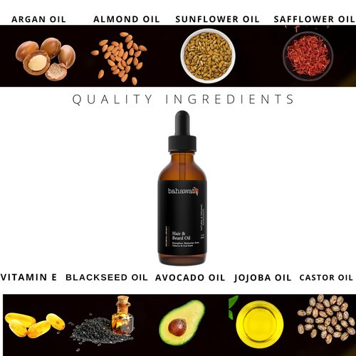 BAHAWAT Beard Oil -Premium Beard Oil Conditioner & Softener - Tobacco Oud scent- Eliminates Beard Itch, Promote a Healthy, Full Beard, Natural Ingredients, 2 ounce.
