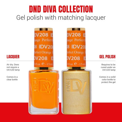 DND Diva Gel Polish Set - First Class Collection | UV/LED Gel & Air Dry Nail Lacquer Duo - 0.5 Fl Oz Each