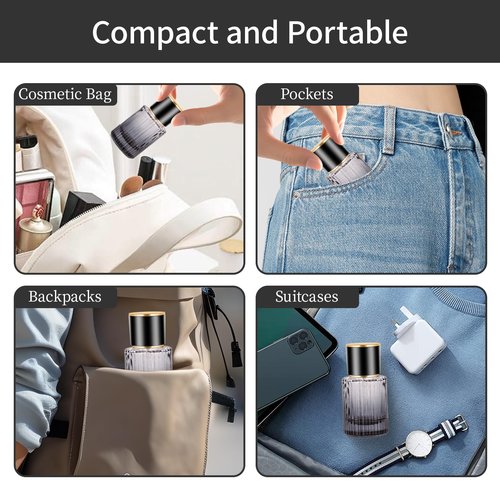 HXRYAGi Travel Vintage Perfume Bottle Empty, 2pcs 30ML High-quanlity Portable Perfume Atomizer with Funnel and Dropper, Fine Mist Leak-Proof Spray Atomizer Ideal for Perfume, Toner and Skin Care
