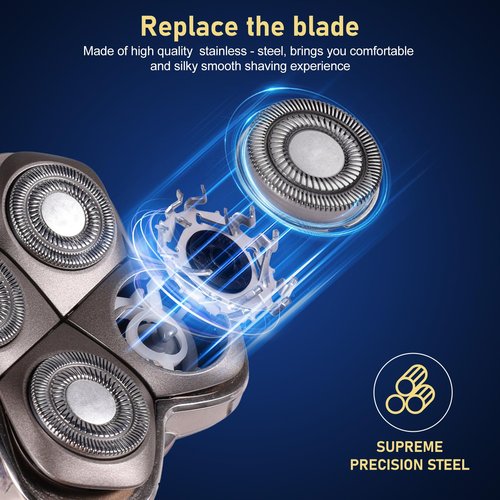 4pcs Shaver Replacement Blades for Skull Shaver Pitbull Forte PRO Series,Shaver Replacement Heads Compatible with Skull Shaver Pitbull Gold/Silver/Platinum/Diamond Pro Shaver and Palm Shaver