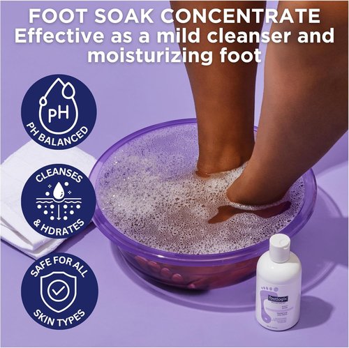 FOOTLOGIX Foot Soak Concentrate - Gentle Cleansing Formula for Softening Dry Feet | 8.45 oz