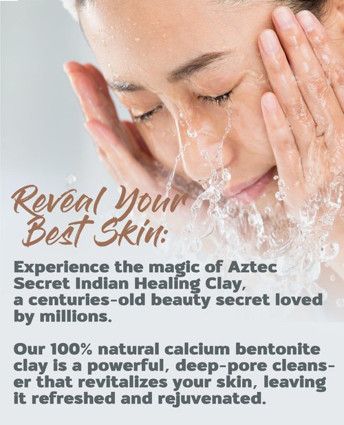 Aztec Secret - Indian Healing Clay 10oz Jar - Deep Pore Cleansing Facial & Body Mask – The Original 100% Natural Calcium Bentonite Clay