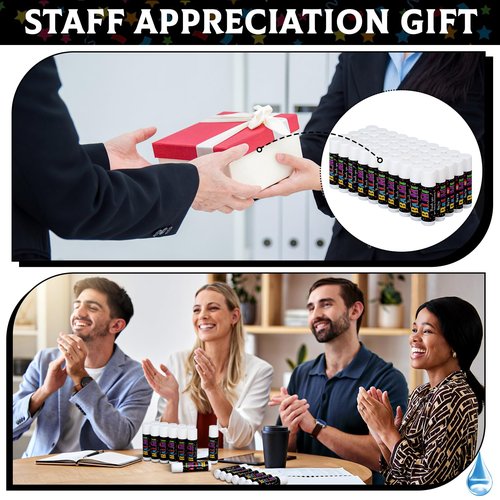 50 Pack Employee Appreciation Gifts Bulk Valentine Teacher Students Gifts Lip Balm Staff Team Coworker Appreciation Thank You Gift Moisturizing Lip Gloss for Women Men Teacher Staff(Balm)