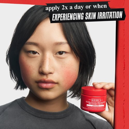 Kiehl's Ultra Facial Recovery Barrier Cream, Lightweight Moisturizing Face Cream, Provides Moisture Boost, Lotion Repairs and Restores Skin Barrier, Suitable for Dry and Sensitive Skin - 0.95 Fl Oz