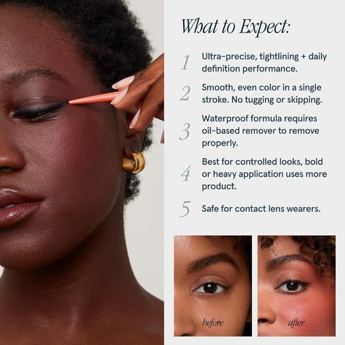 SOSHE Beauty - Waterproof Precision Eyeliner | 1.5mm Smudge-Proof Gel Liner | Easy Refills in Lovesick Burgundy Brown