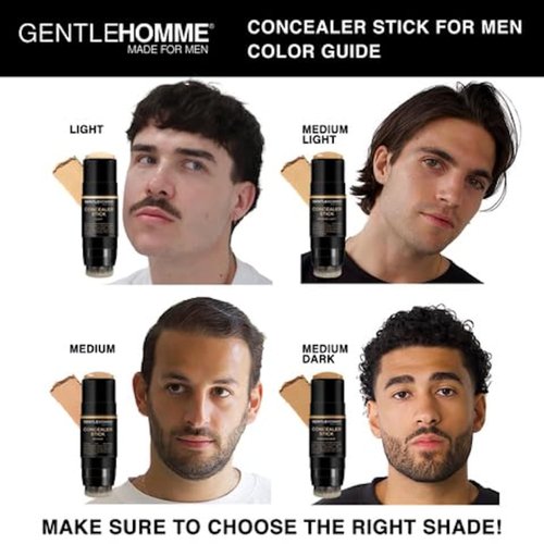 Skiennix Concealer Stick with Brush - Erase Dark Circles & Flaws - Dual-Sided Full Coverage (Medium)