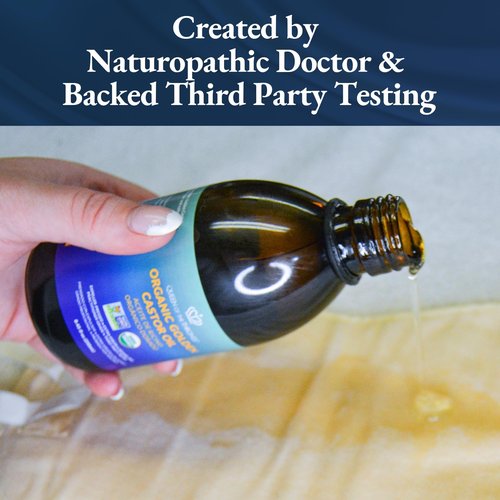 QUEEN OF THE THRONES Organic Golden Castor Oil | 100% Pure for Hair, Skin, Nails, Brows & Lashes | Hexane-Free | USDA Certified [8.4oz (250ml)]