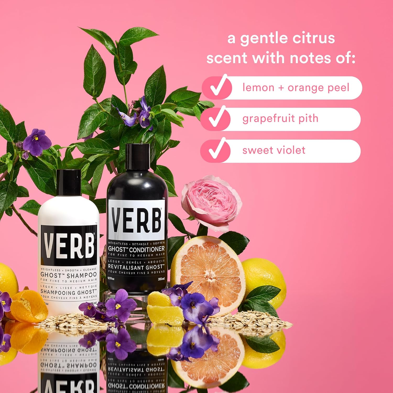 VERB Ghost Shampoo & Conditioner Duo Set - Lightweight, Nourishing Formula for All Hair Types