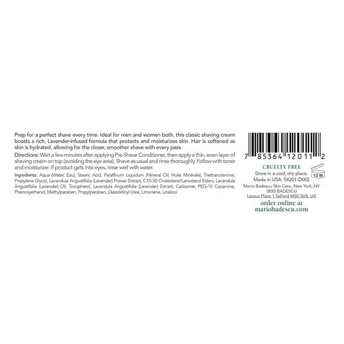Mario Badescu Shaving Cream - Unisex Non-Foaming Formula with Lavender Oil & Vitamin E for Closer Shave