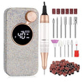 CHRISTINE SHELLY Electric Nail Drill, 40000RPM Cordless Nail File with 12 Drill Bits for Acrylic Nails Gel Polishing, E File Professional, Nail Kit Machine for Manicure Salon Home AB Diamond