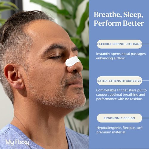 Extra Strength Nasal Strips by [Brand Name] | White Nose Strips for Snoring Relief - 30 Count