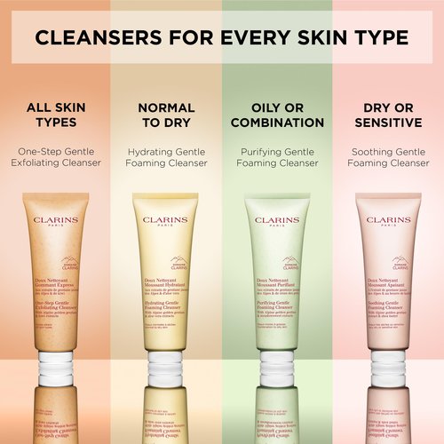 Clarins Soothing Gentle Foaming Face Cleanser | Cleanses, Soothes, and Comforts | Contains Nourishing Shea Butter | Soap-Free| SLS-Free| Very Dry or Sensitive Skin Types | 4.2 Ounces (Pack of 1)
