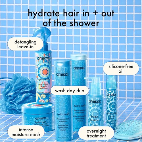 Amika Hydro Rush Conditioner - Intense Moisture with Hyaluronic Acid | 10.1 oz