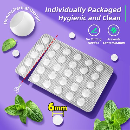 RIZUKO Orthodontic Wax for Braces - 240 Dental Wax Dots | Hygienic Individual Wraps, Mint Flavor