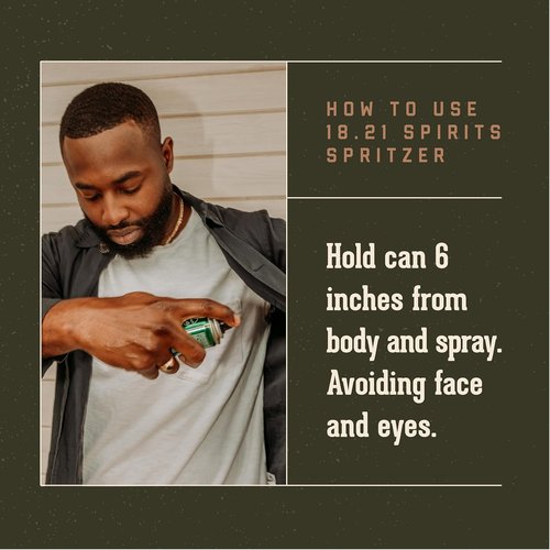 18.21 Man Made Men's Spirits Spritzer - Long-Lasting Body Spray with Masculine Aromatics | 3.4 oz Gift for Him